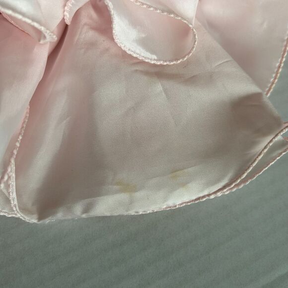 VTG 80s Blush Pink Lace and Satin Strapless Ruffle Dress with Bolero, 13/14 Jr. - Picture 8 of 11